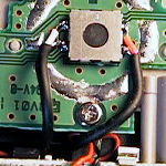Four conductor wire soldered to shutter switch